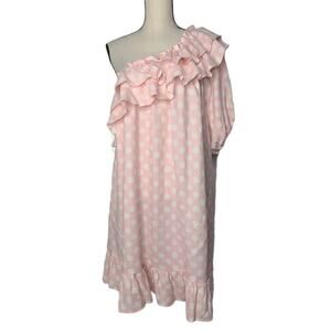 LISA Marie Fernandez polka dot one shoulder dress NWT  sz 1X